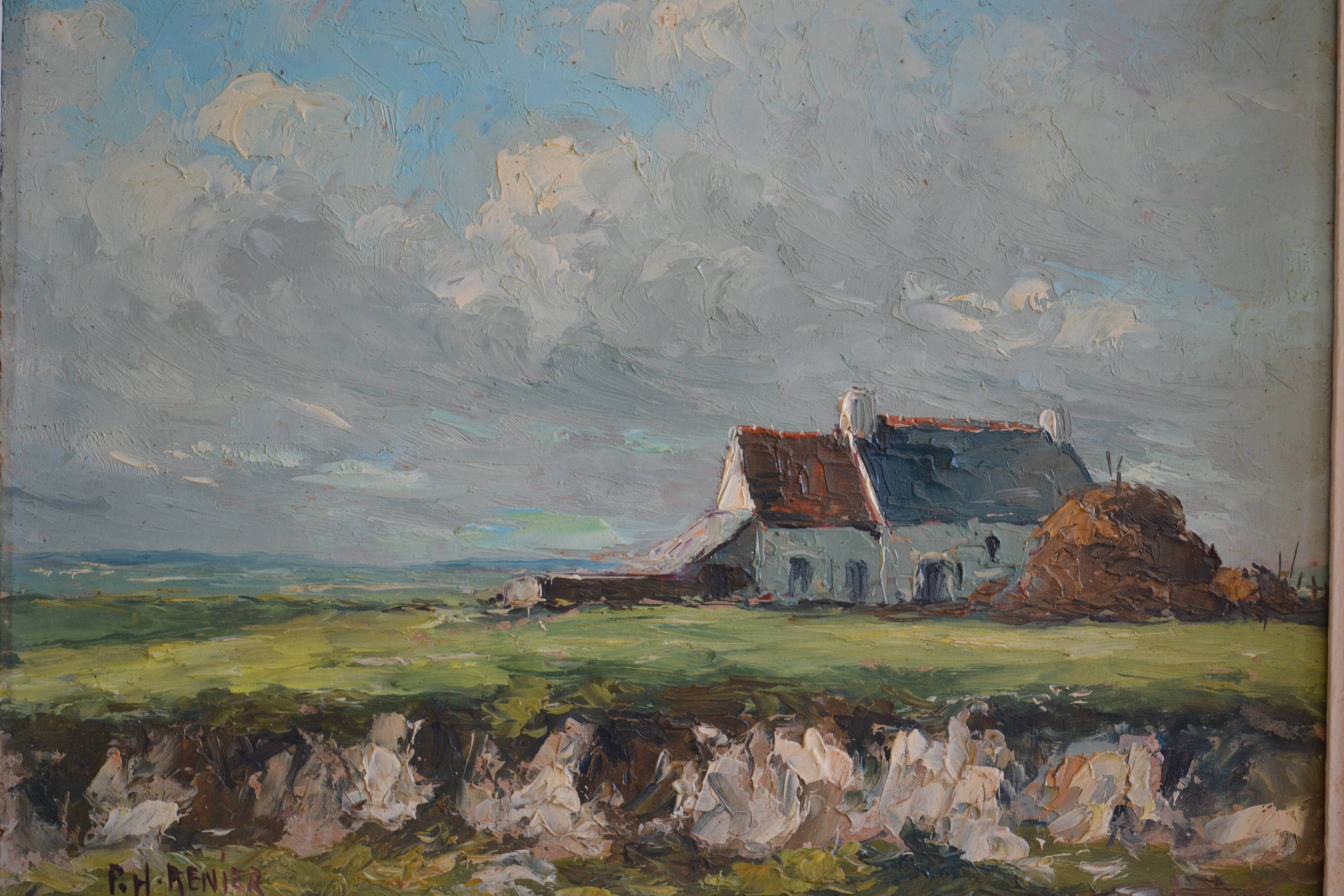 Landscape of Normandy signed P.H. Renier