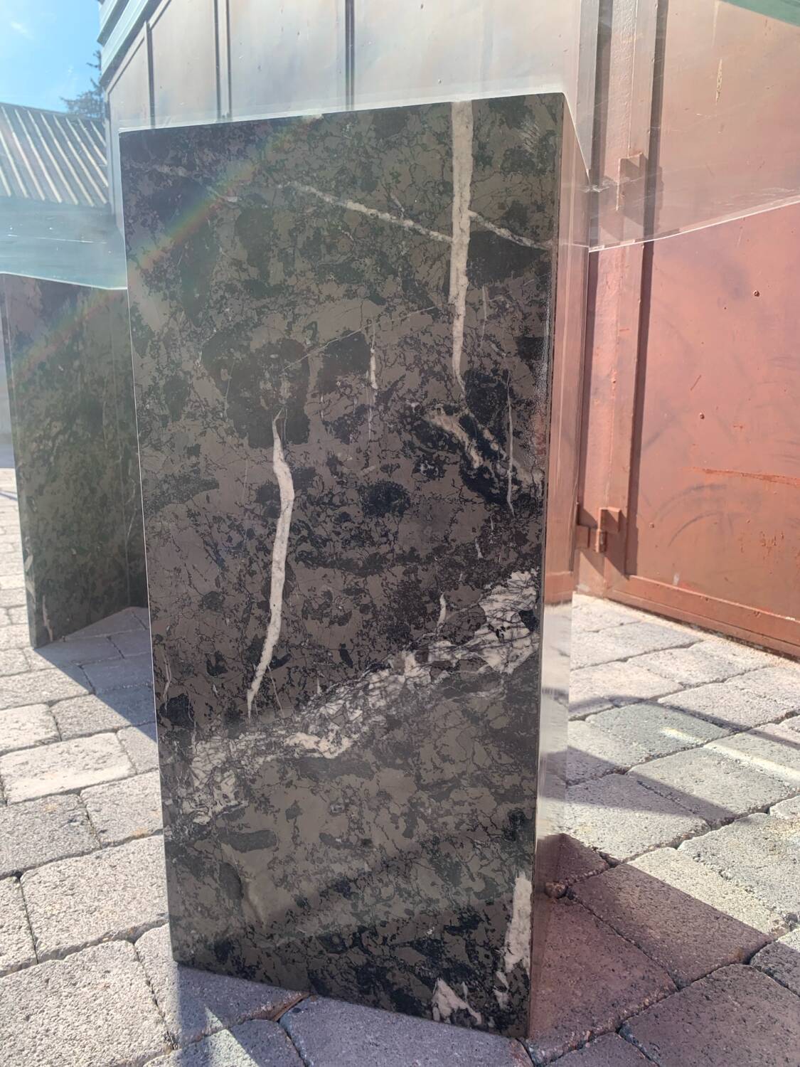 Roche Bobois marble and glass designer dining table circa 1970