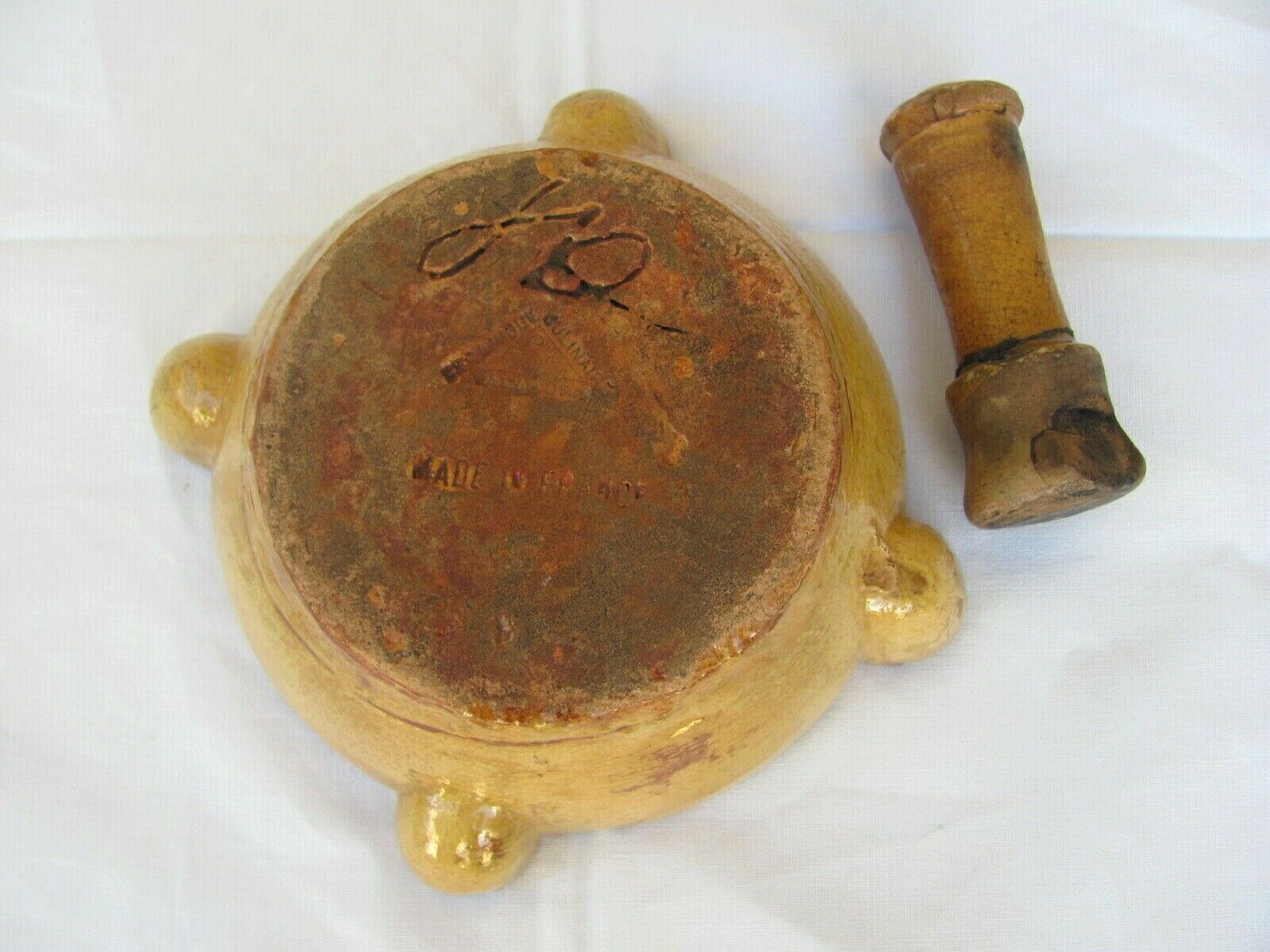 Mortar and its pestle - ceramic Vallauris