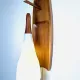 Floating Wall Lamp In Wood & Matt Opal Glass By Philips, The Netherlands, 1950S