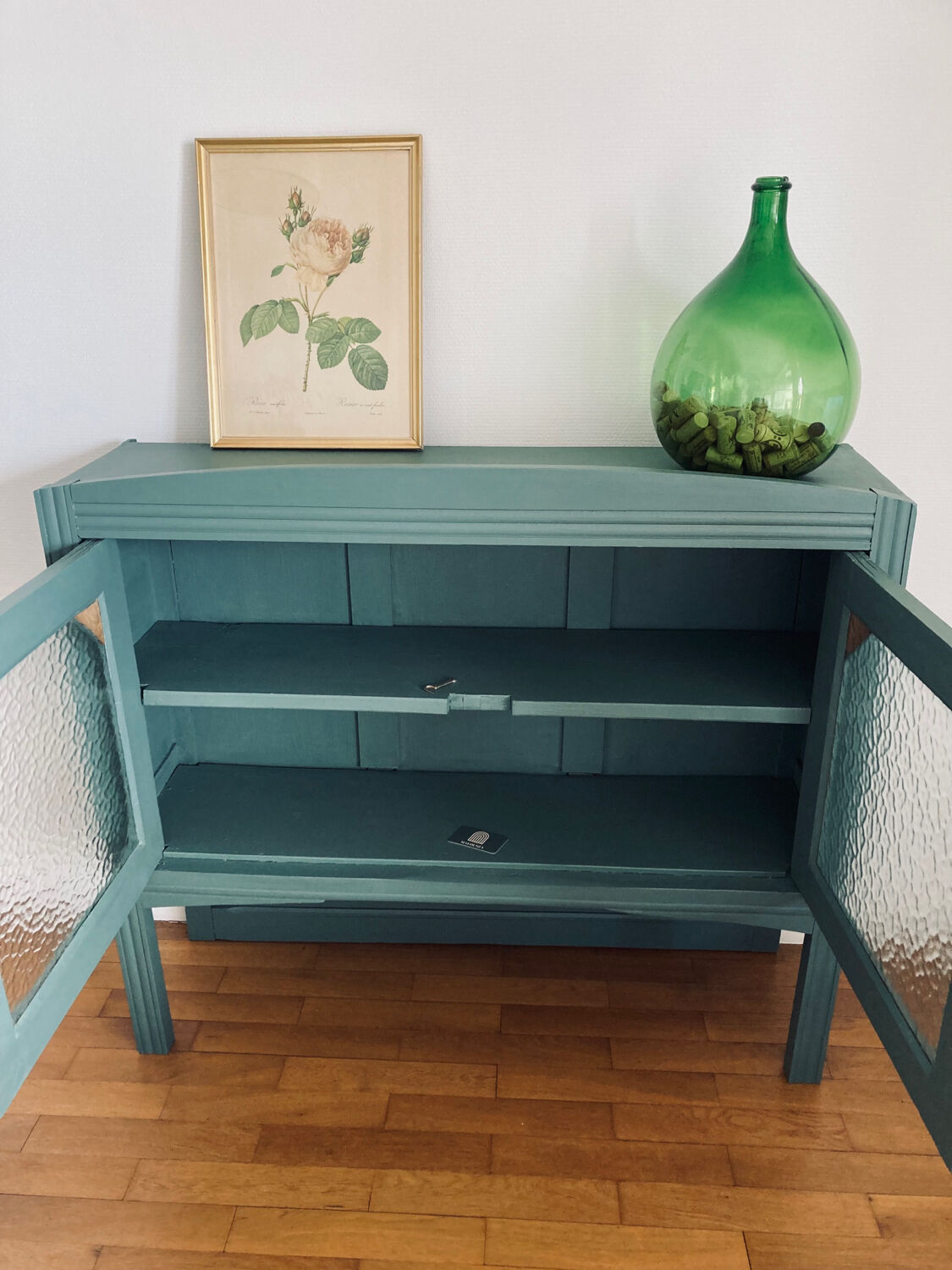 Top of glass buffet china cabinet