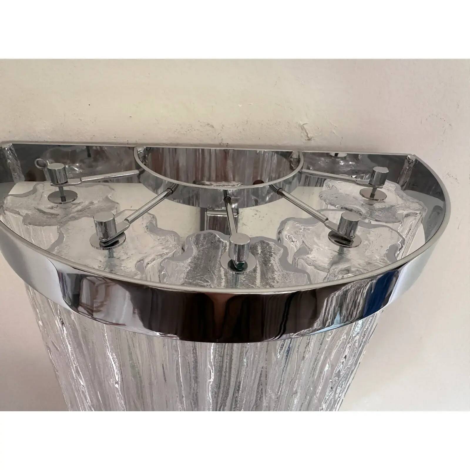 Pair of Contemporary Transparent “Tronchi” Wall Sconces