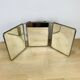 Miroir triptyque de barbier verre biseauté, vintage