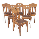 Set de 6 chaises Art Nouveau par Léon Jallot