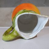 Vintage pear pitcher, antique Italian ceramic