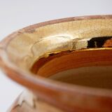 Shiny Ceramic Vase Gold Glaze Colors by Georges Pelletier Vallauris - 1960s