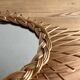Vintage rattan mirror in star/diamond shape