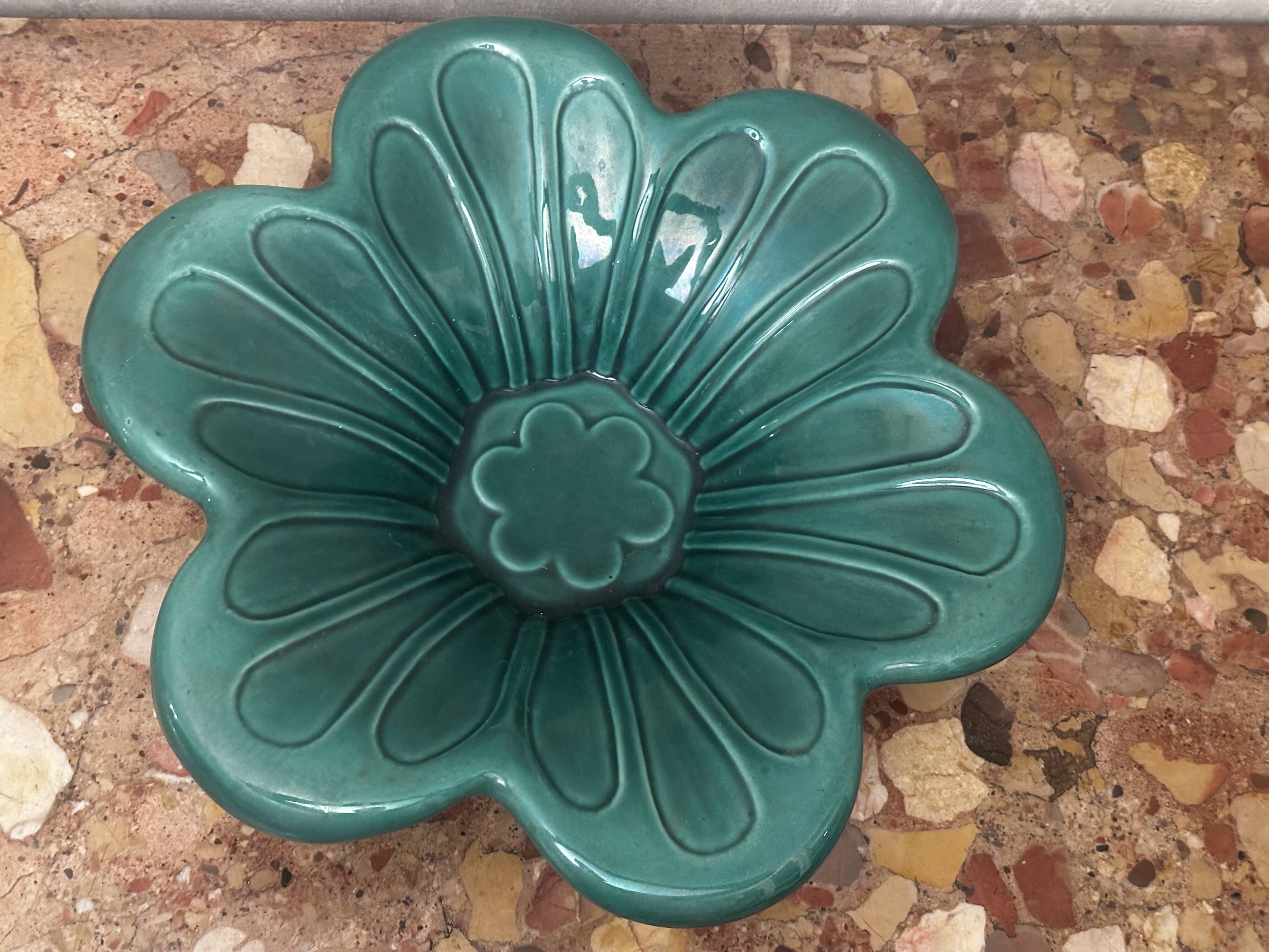 CAB Art Ceramics of Bordeaux - Large green art-deco centerpiece