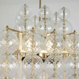 Chandelier in blown glass and gilded brass. 1970s. LS59391508H