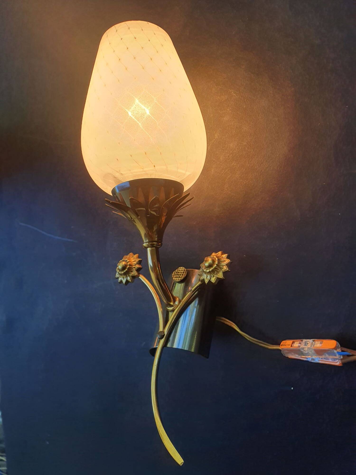 Pair of Art Deco wall sconces from the 1960s.