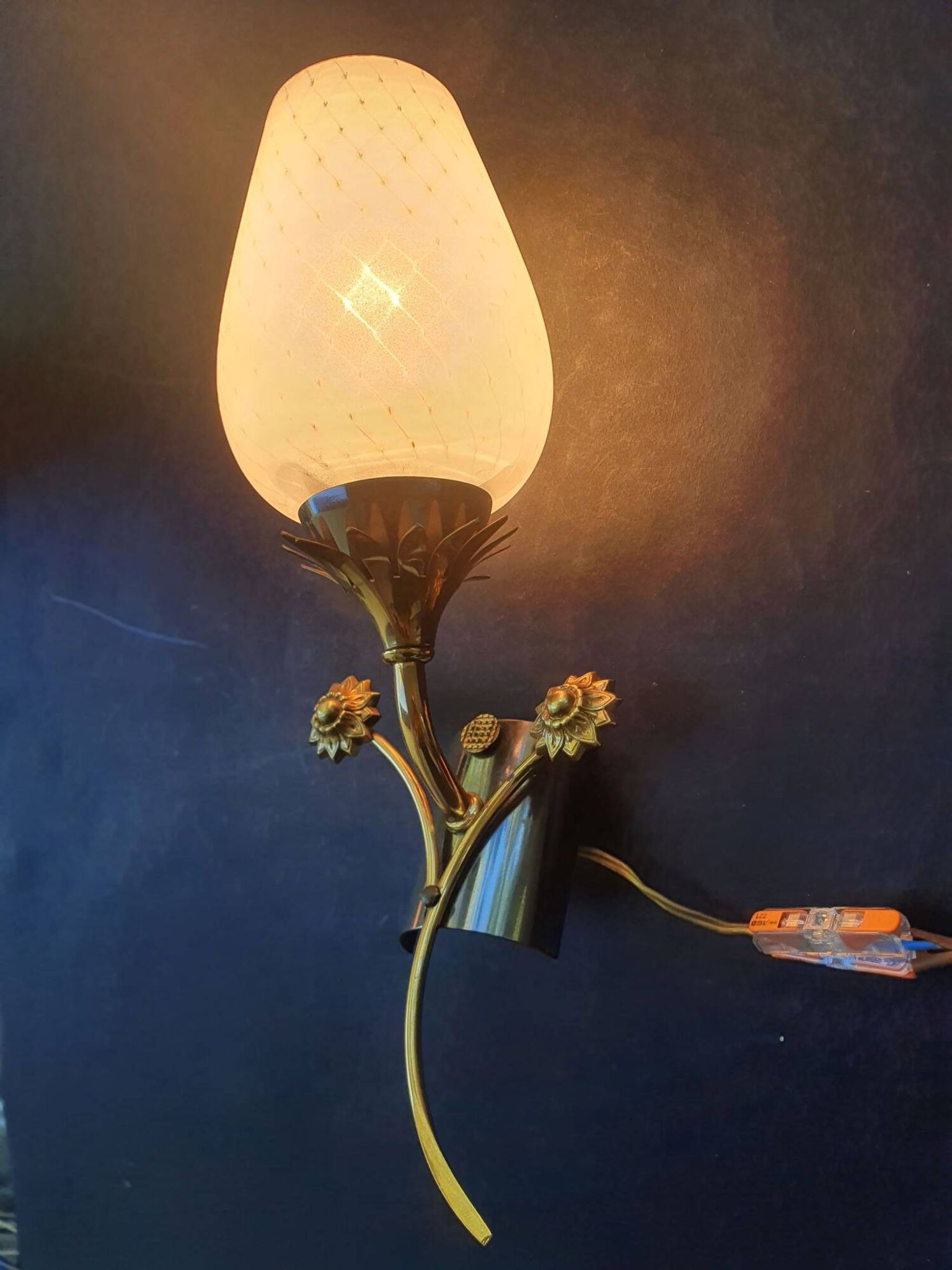 Pair of Art Deco wall sconces from the 1960s.