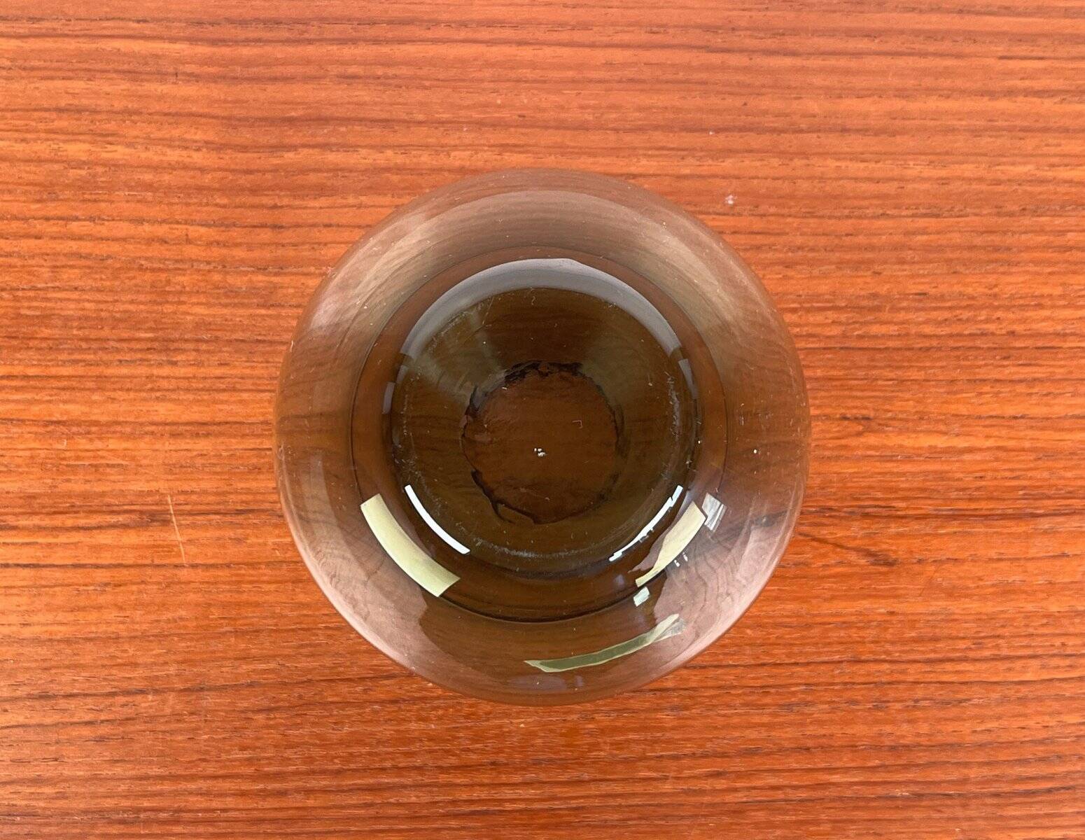 Mid-century German minimalist glass vase Rauchtopas, 1960s