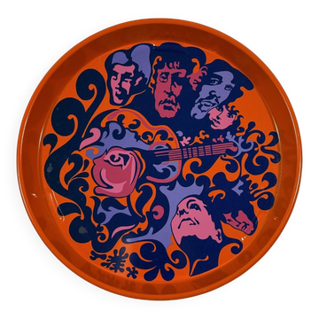 Vintage Flowerpower tin tray 1970’s