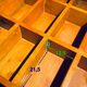 Double-sided wooden industrial filing cabinet with 48 vintage drawers