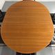 Vintage teak extendable round dining table Scandinavian design 1960s