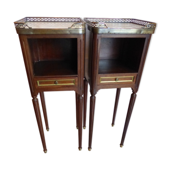 Pair of Louis XVI style bedside tables