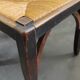 Suite of 6 chairs brutalist style straw and solid oak