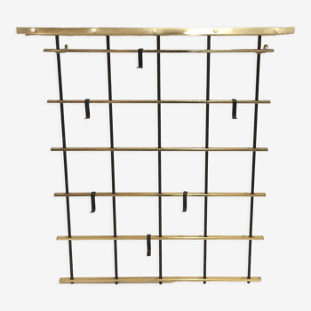Black and gold wall coat rack