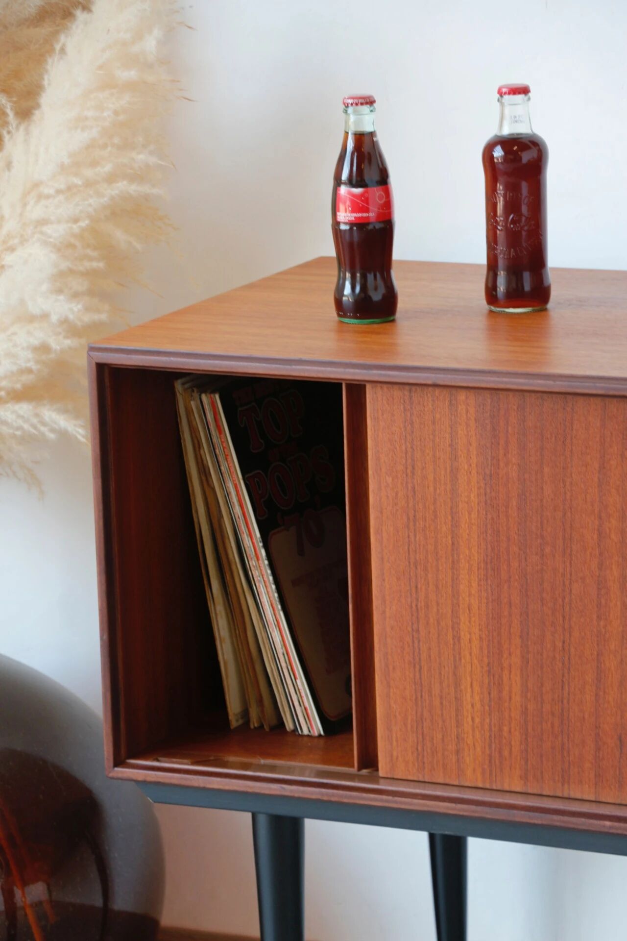 Vintage G Plan vinyl cabinet in teak (1960s)