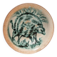Stoneware bowl signed Maurice A. stylised wild boar – studio pottery
