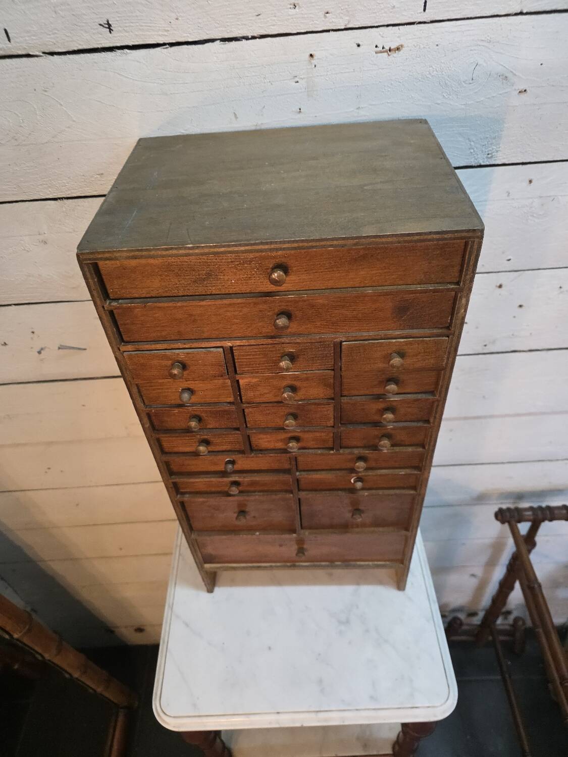 Watchmaker's workshop cabinet with drawers