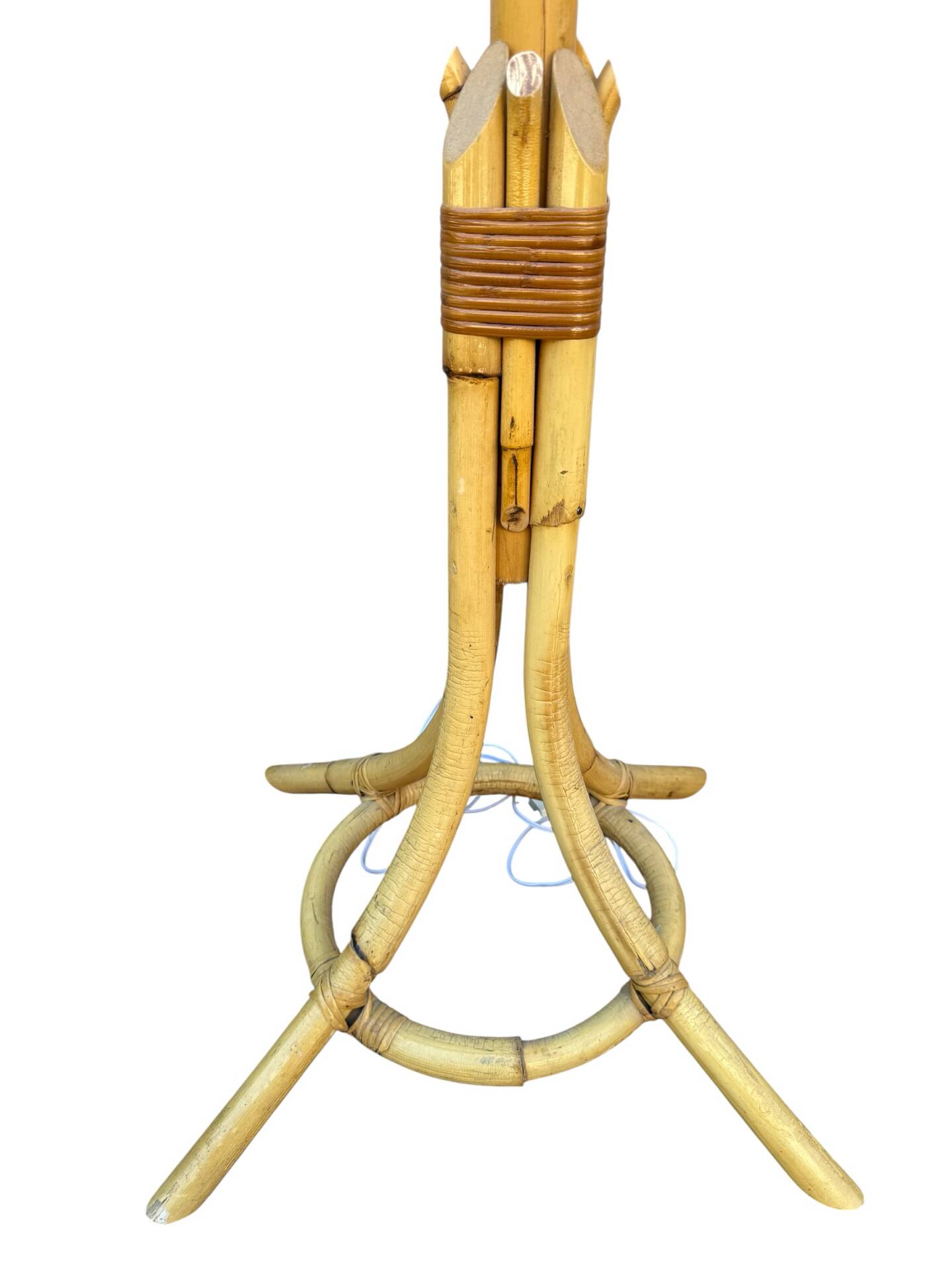 1960s Rattan Living Room Lamp from France