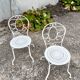 Garden furniture 4 places wrought iron old vintage xxeme