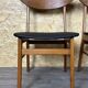 4x 60s 70s Teak Dining Room Chairs Danish Modern Design