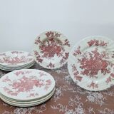 12 English plates Stanffordshire model "Bountiful"