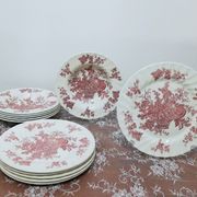 12 assiettes anglaises Stanffordshire modèle "Bountiful"
