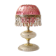 Glass and crystal pink boudoir grapevine lamp