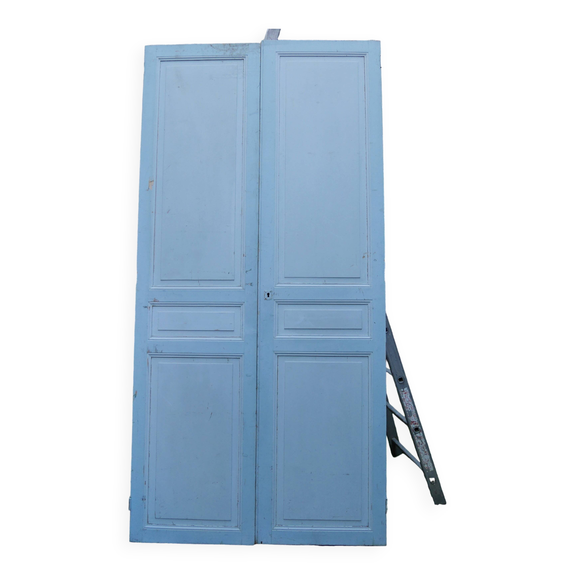 pair of large old wooden doors