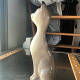 Vintage Siamese Cat Statuette - Slender Ceramic - Signed