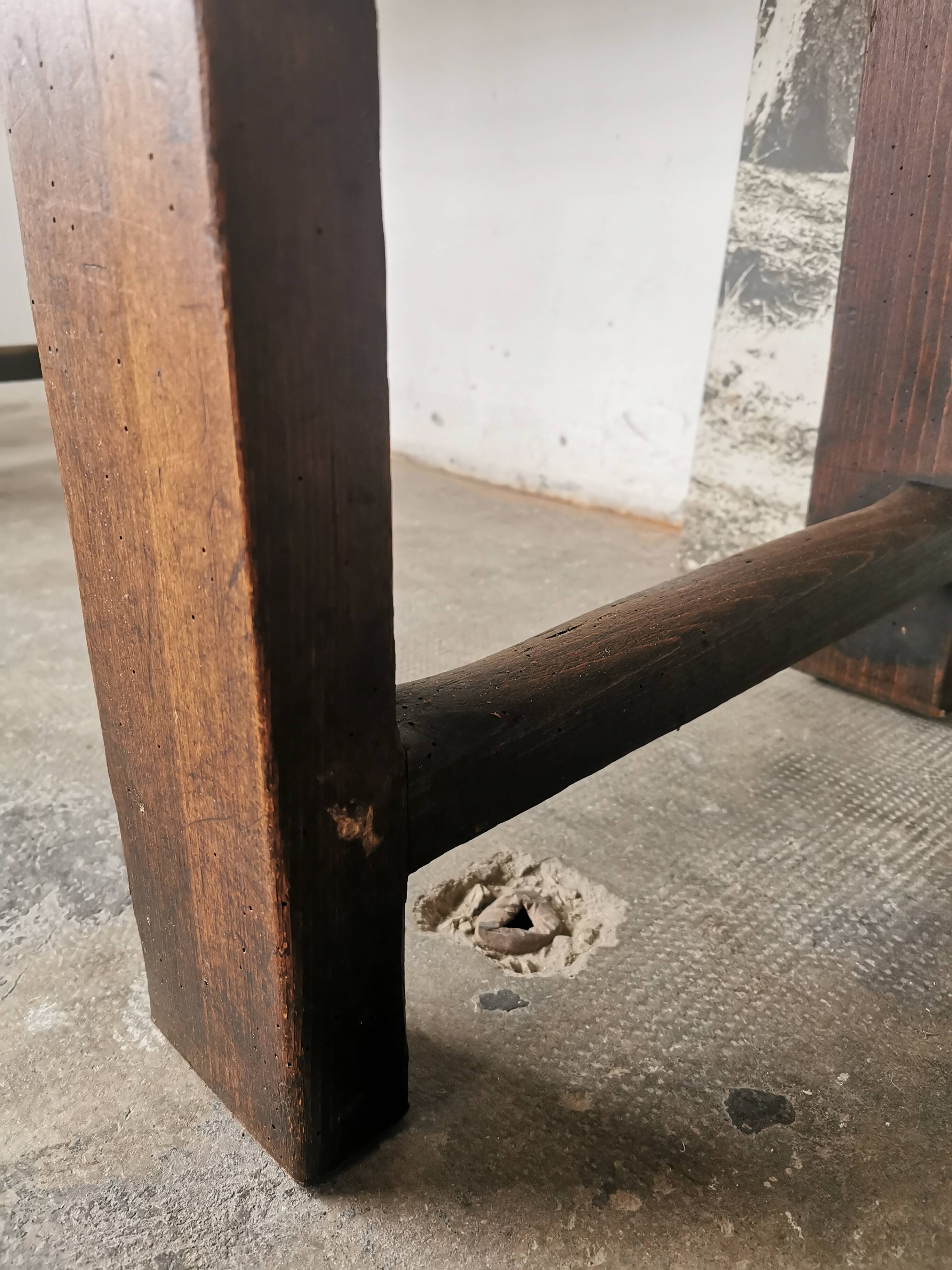 Workbench, brutalist console, solid wood