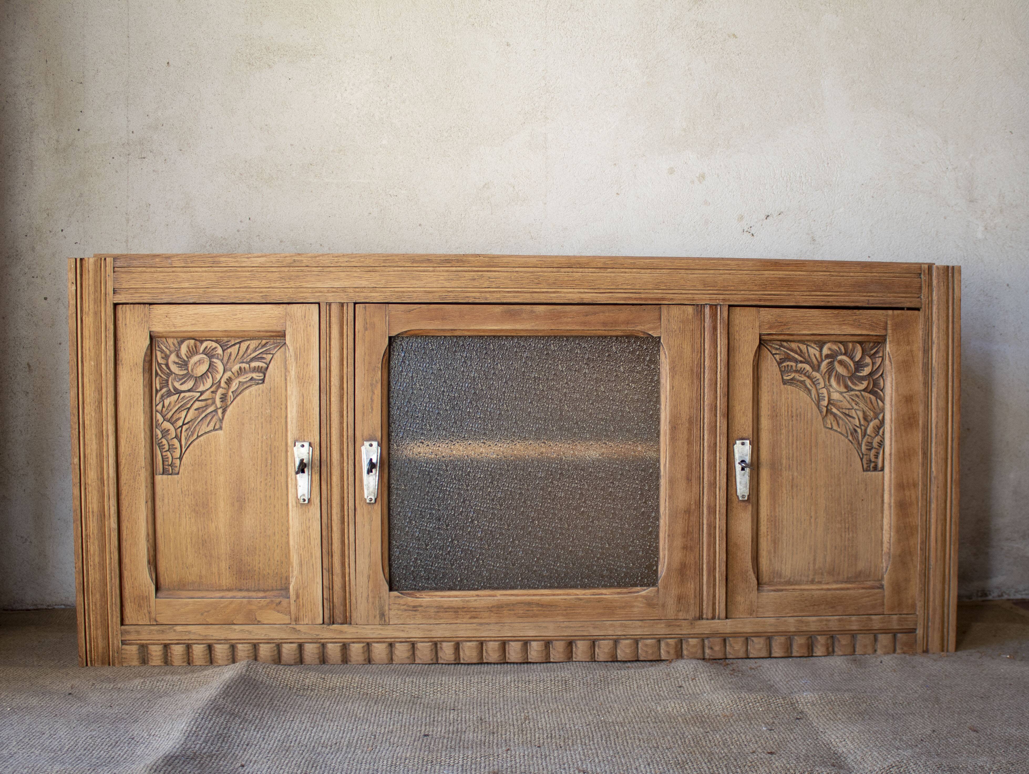 buffet sideboard solid oak Art Deco