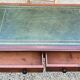 English desk with 2 drawers on green leather