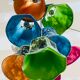 Abats-jour en suspension en tissu multicolore
