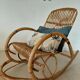 Natural rattan rocking chair - Vintage 1960s/70s