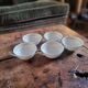 5 porcelain cups from Limoges – A. Lanternier & Cie – gold decoration