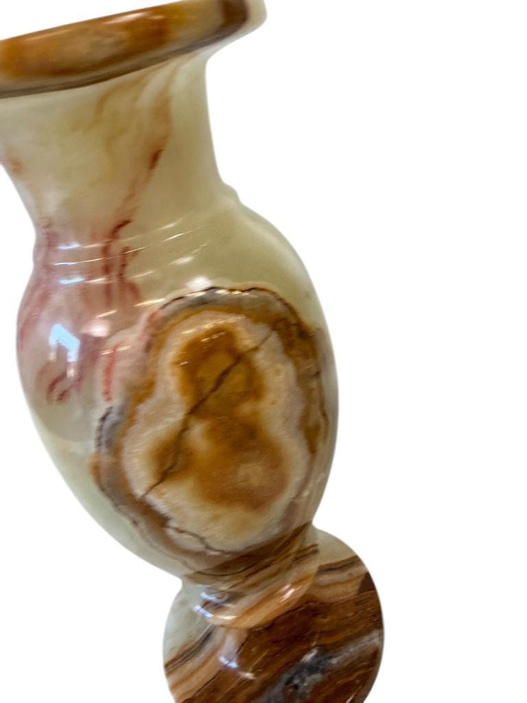 Set of 2 vintage onyx vases / decorative vase