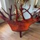 Rosewood bench, Italian work from the 1970s.