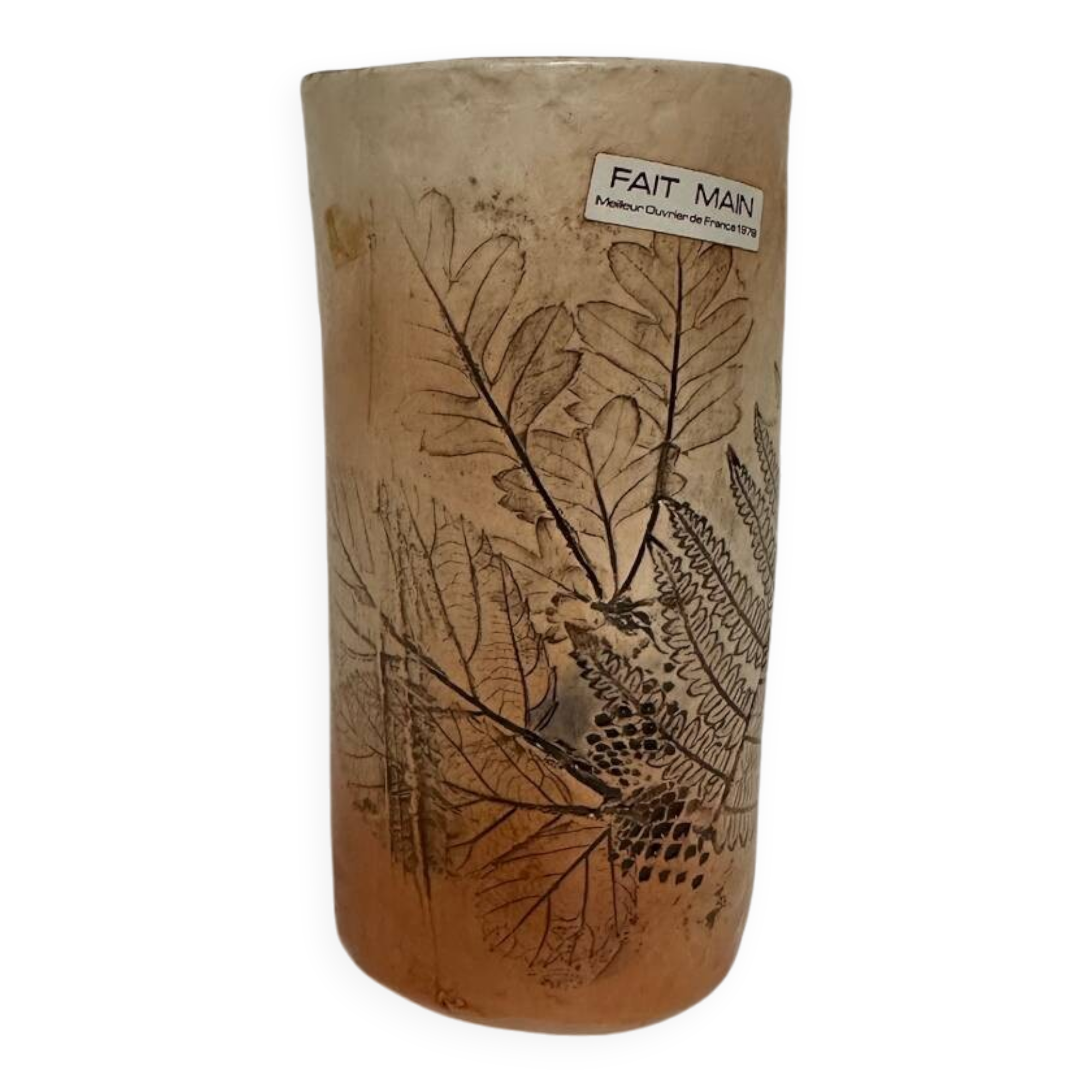 Vase rouleau herbier meilleur ouvrier de France 1970