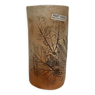 Vase rouleau herbier meilleur ouvrier de France 1970