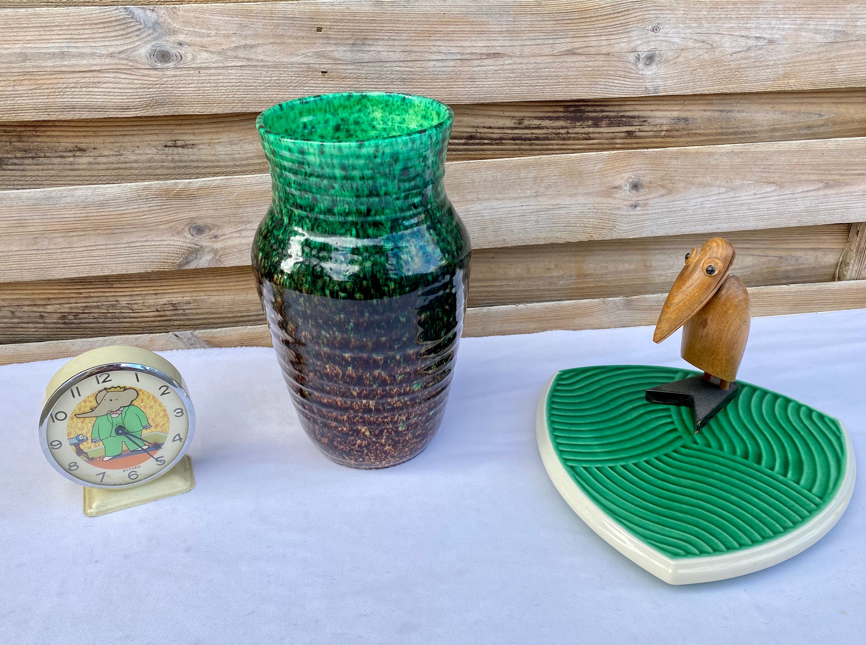 Ceramic table mat of Sarreguemines vintage design 60s