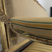 Louis XVI style canapé from the Napoleonic III era in gilded wood.