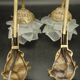 Pair of dragonfly wall sconces from the Art Nouveau period - bronze by Charles Ranc