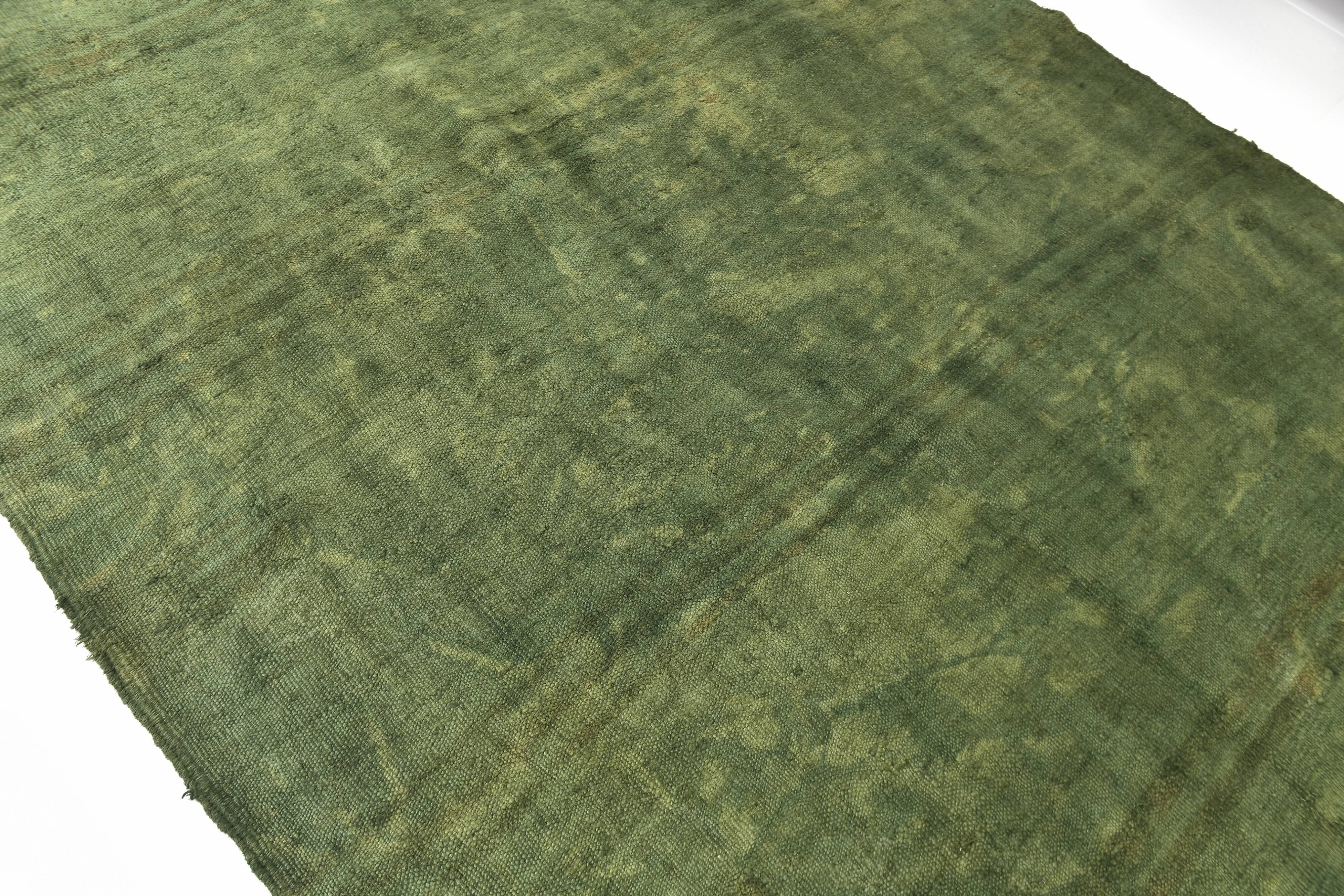 Tapis uni vert kaki esprit naturel bohème, 169x224 cm