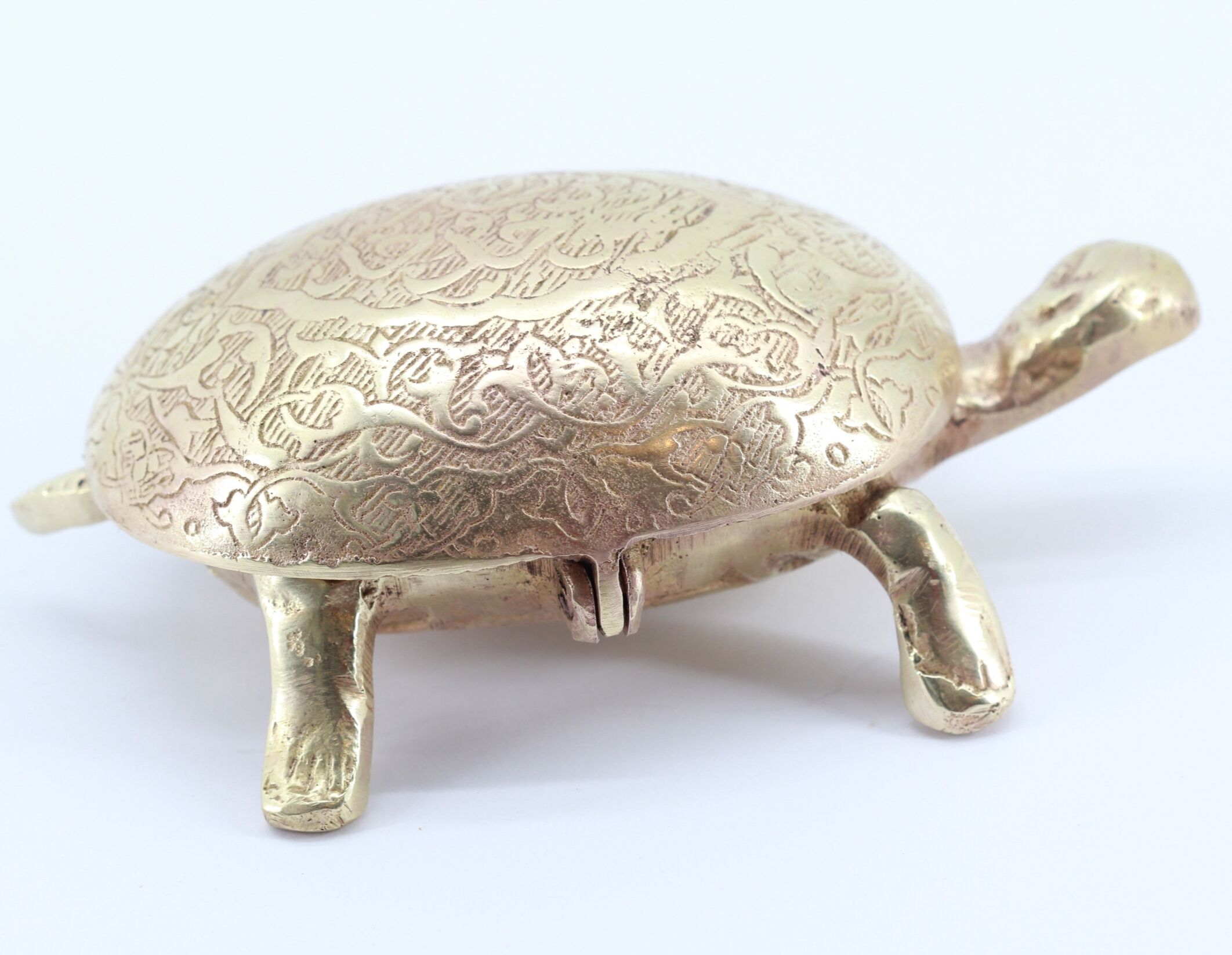Old brass turtle ashtray
