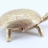 Old brass turtle ashtray