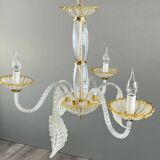 Murano glass chandelier with three lights, 20th century